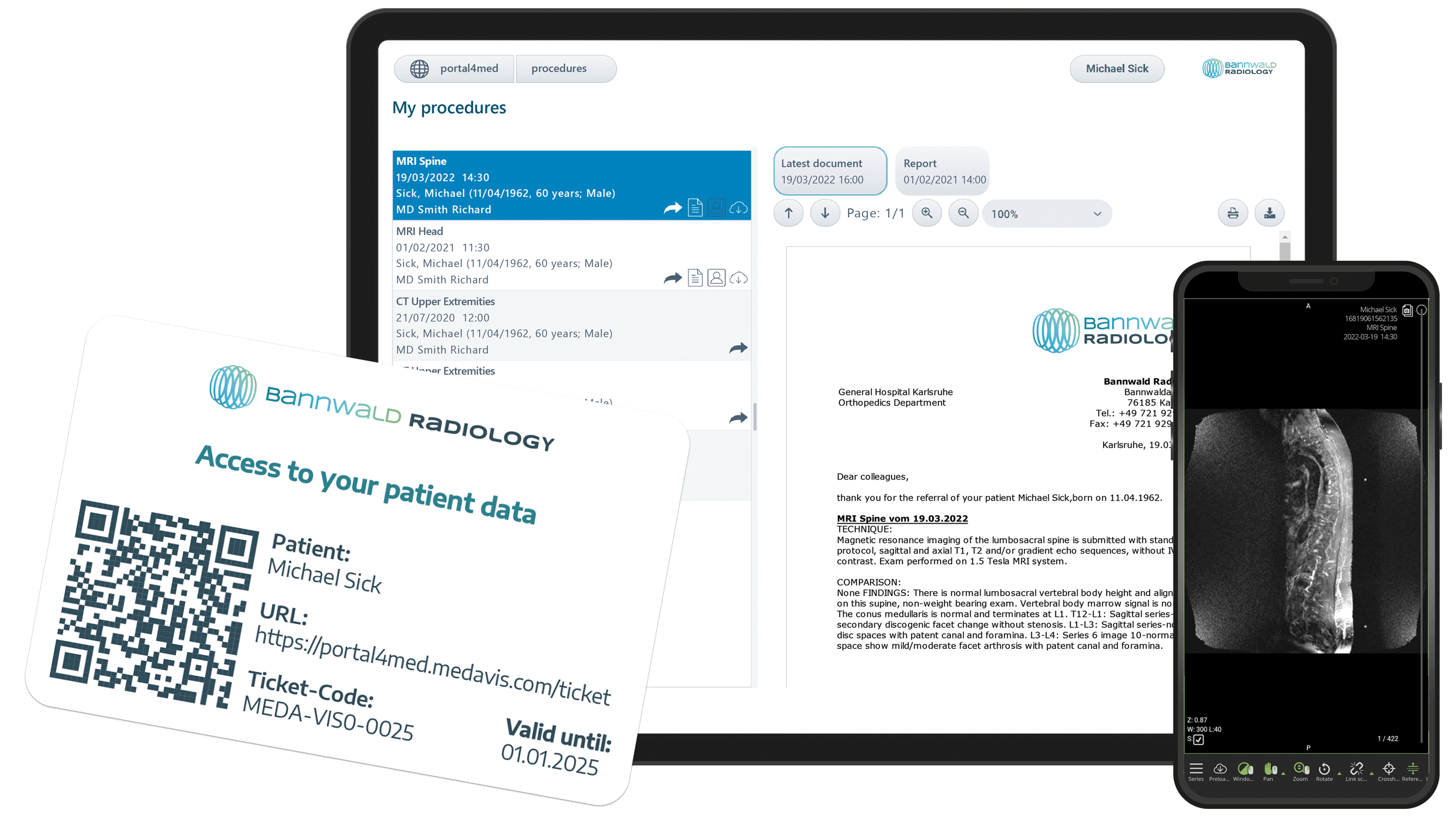 Screens_PatientPortal portal4med Patientenportal